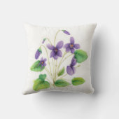 ウォーターカラーワイルドヴィオレ装飾用クッション クッション (裏面)