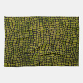 ウォーターカラーワニプリント キッチンタオル (横)