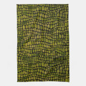 ウォーターカラーワニプリント キッチンタオル (縦)