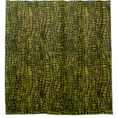 ウォーターカラーワニプリント シャワーカーテン (正面)