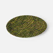 ウォーターカラーワニプリント ペーパープレート (アングル)