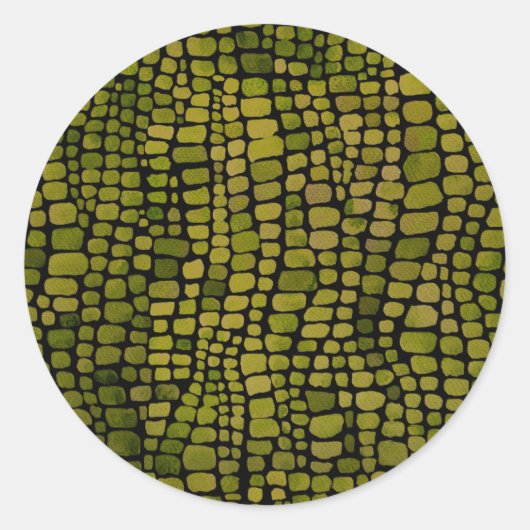 ウォーターカラーワニプリント ラウンドシール (正面)