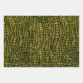 ウォーターカラーワニプリント ラッピングペーパーシート (正面2)