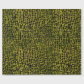 ウォーターカラーワニプリント ラッピングペーパー (フラット)