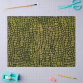 ウォーターカラーワニプリント 薄葉紙 (クラフト)