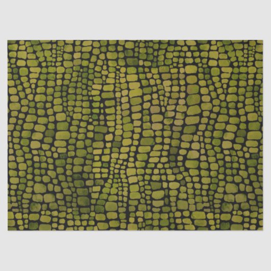 ウォーターカラーワニプリント 薄葉紙 (正面)