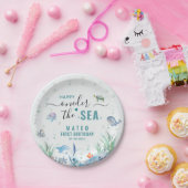 ウォーターカラーワンダーの海1歳の誕生日 ペーパープレート (パーティー)