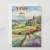 ウォーターカラーヴィノウィーヴューブライダルシャワー 招待状 (正面)