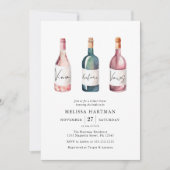 ウォーターカラーヴィノウィーヴューブライダルシャワー 招待状 (正面)