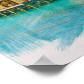 ウォーターカラーヴィラインモルディブアイランド絵画ズ ポスター (角)