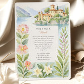 ウォーターカラーヴィラデルバルビアナロレイクコ結婚モズ 招待状