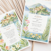 ウォーターカラーヴィラデルバルビアナロレイクコ結婚モズ 招待状