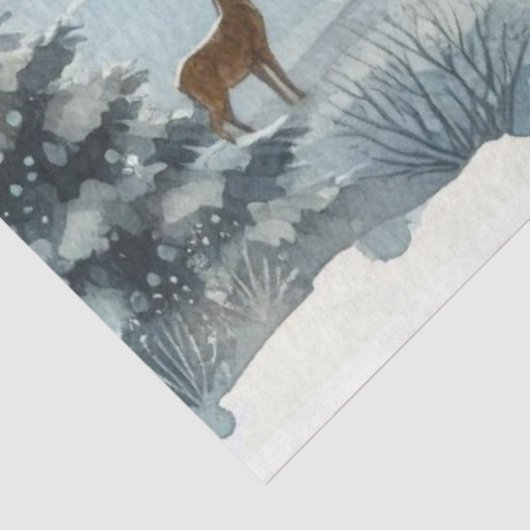 ウォーターカラーヴィンテージクリスマスタウンティッシュペーパー 薄葉紙 (詳細)