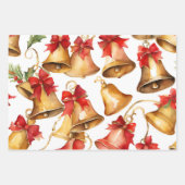 ウォーターカラーヴィンテージクリスマスティッシュペーパー ラッピングペーパーシート (正面3)