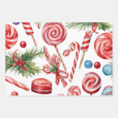 ウォーターカラーヴィンテージクリスマスティッシュペーパー ラッピングペーパーシート (正面2)