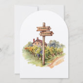 ウォーターカラーヴィンヤード結婚式招待状 招待状 (裏面)