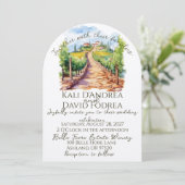 ウォーターカラーヴィンヤード結婚式招待状 招待状 (スタンド正面)