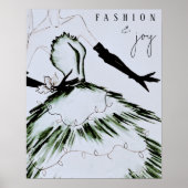 ウォーターカラーヴォーグファッションモデルホリデー ポスター (正面)