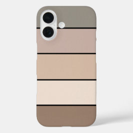 ウォーターカラー上のビーチサンドアーストーンカラーのストライプ iPhone 16ケース