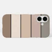 ウォーターカラー上のビーチサンドアーストーンカラーのストライプ Case-Mate iPhoneケース (裏面 (横))