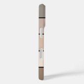 ウォーターカラー上のビーチサンドアーストーンカラーのストライプ Case-Mate iPhoneケース (裏面 / 右)