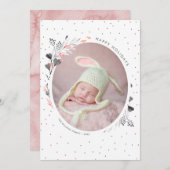 ウォーターカラー冬の葉ハッピーホリデーズ シーズンカード (正面/裏面)