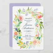 ウォーターカラー卒業オープンハウス招待状 招待状 (正面/裏面)