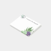 ウォーターカラー多肉植物 オーダーメイド ポストイット (アングル)