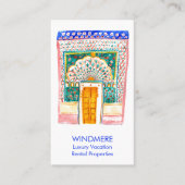 ウォーターカラー実在ドアエステート不動産仲介業者ユニーク 名刺 (正面)