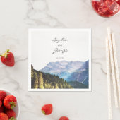 ウォーターカラー山結婚ズナプキンカクテル スタンダードカクテルナプキン (インサイチュ)