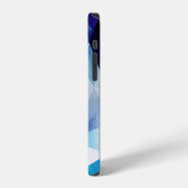 ウォーターカラー幾何学抽象的背景 iPhoneケース (左側面)