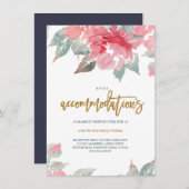 ウォーターカラー庭園の結婚式ホテルカード エンクロージャーカード (正面/裏面)