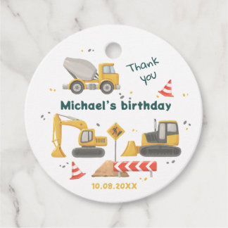 ウォーターカラー建設お誕生日パーティー フェイバータグ