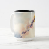 ウォーターカラー彗星銀河のシーン ツートーンマグカップ (正面左)