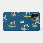 ウォーターカラー恐竜キッズモノグラム Case-Mate iPhoneケース (裏面(横))