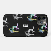 ウォーターカラー恐竜キッズモノグラム Case-Mate iPhoneケース (裏面(横))