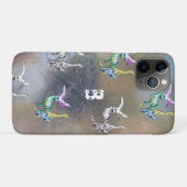 ウォーターカラー恐竜キッズモノグラム Case-Mate iPhoneケース (裏面(横))