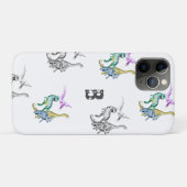 ウォーターカラー恐竜キッズモノグラム Case-Mate iPhoneケース (裏面(横))