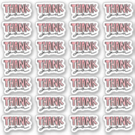 ウォーターカラー感謝状ステッカー シール