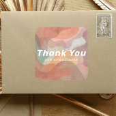 ウォーターカラー感謝  スクエアシール