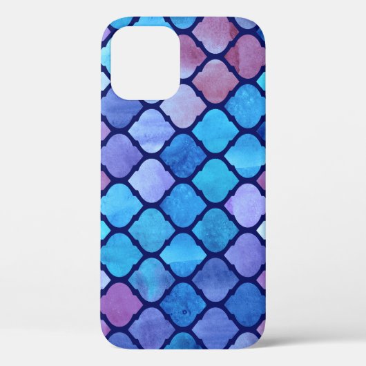 ウォーターカラー抽象幾何学アラブタイル Case-Mate iPhoneケース (裏面)