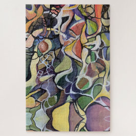 ウォーターカラー抽象画 現代アート ジグソーパズル
