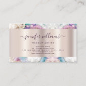 ウォーターカラー抽象芸術パステルエレガント美しいサロン 名刺 (裏面)