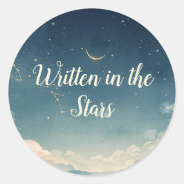 ウォーターカラー星座ベビーシャワーファバータグ ラウンドシール