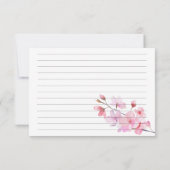 ウォーターカラー桜 - レシピカード (裏面)
