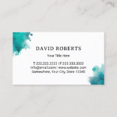 ウォーターカラー気に芝生&造園サービス 名刺 (裏面)