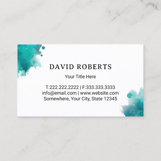 ウォーターカラー気に芝生&造園サービス 名刺 (裏面)