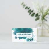 ウォーターカラー気に芝生&造園サービス 名刺 (スタンド正面)