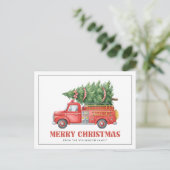 ウォーターカラー消防士 クリスマス 消防車  (スタンド正面)