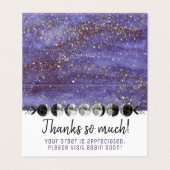 ウォーターカラー満月ルナサイクルカード - 感謝 (外部フラット)